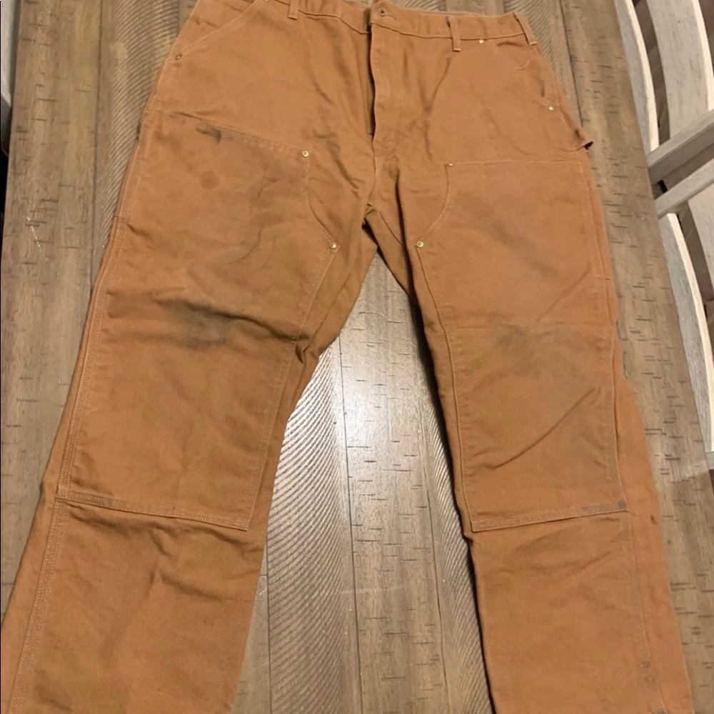 Carhartt Double Front Usa Made Work Pants. Used Light… Gem